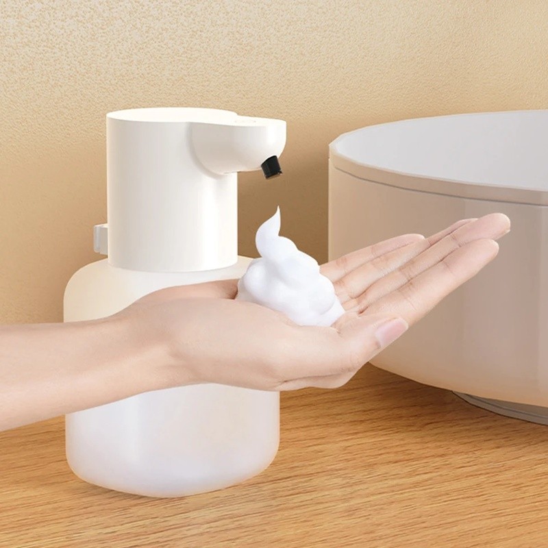 Máy phân phối xà phòng lỏng tự động 550ml Cảm biến hồng ngoại USB có thể sạc lại Đĩa đựng xà phòng điện Máy phân phối vệ sinh cho gia đình