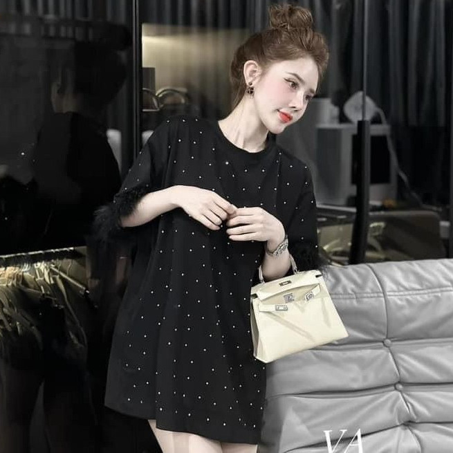 Áo Thun Đá Lông Ống Tay KCloset Áo Phông Cotton Khô Dày Dặn Dáng Rộng Nữ Tính NA110