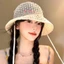 Mũ ngư dân YRBWD, Mũ rơm Loli ngọt khô nhanh, Mũ che nắng buộc dây thoáng khí có thể điều chỉnh đa năng Kỳ nghỉ bên bờ biển ngoài trời