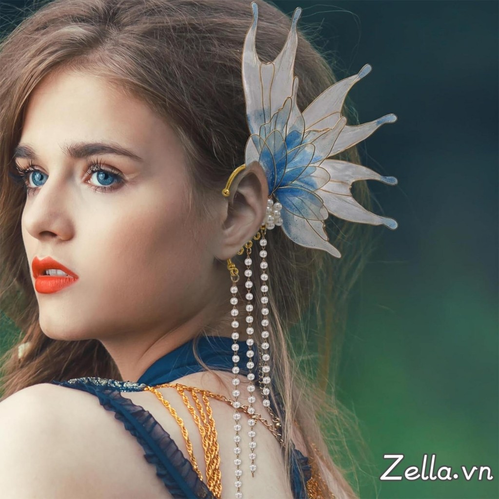Phụ Nữ Cổ Tích Tai Còng Đẹp Kẹp Nàng Tiên Cá Bông Tai Thời Trang Cosplay Phụ Kiện