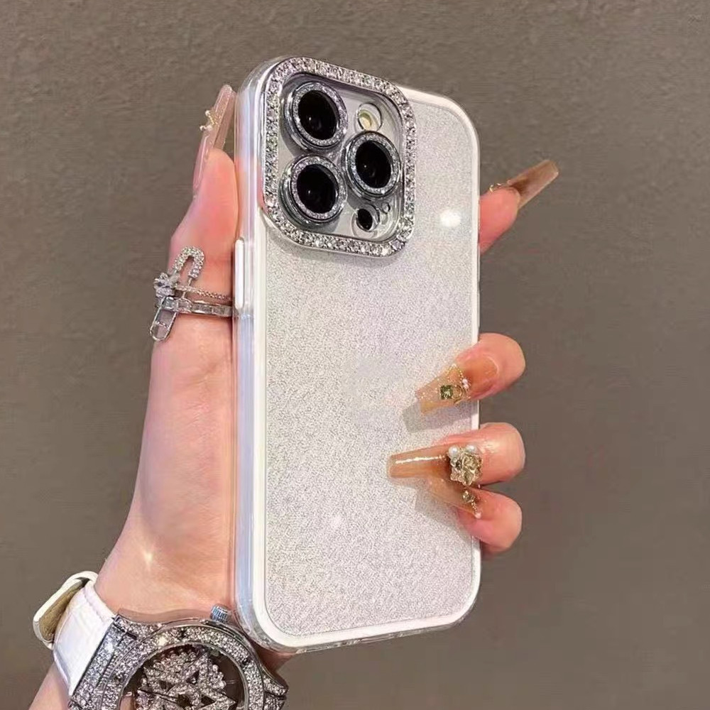Ốp Điện Thoại Phim Ống Kính Lấp Lánh Cho iPhone 17 Pro Max 16 Plus 15 14 13 12 11 Vỏ Bảo Vệ Chống Sốc