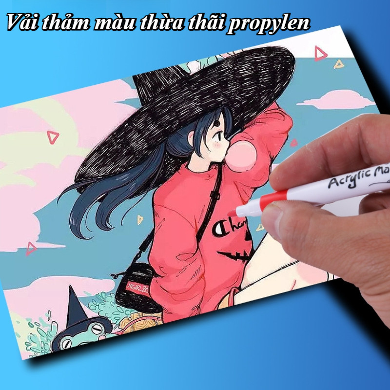 Hộp màu cao cấp acrylic 12/ 24/ 36/ 48/ 60/ 80 chuyên nghiệp,bút màu nước acrylic, ko lem trên giấy