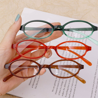 Kính nữ gọng nhỏ hình bầu dục Y2K - Kính mắt gọng đỏ phong cách mát mẻ ngọt ngào - Kính trơn đa năng