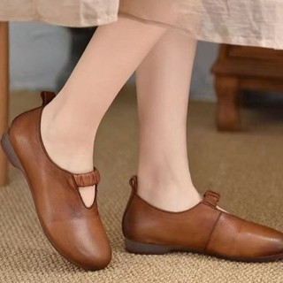 Giày cao gót mũi tròn đế bệt dành cho nữ thời trang