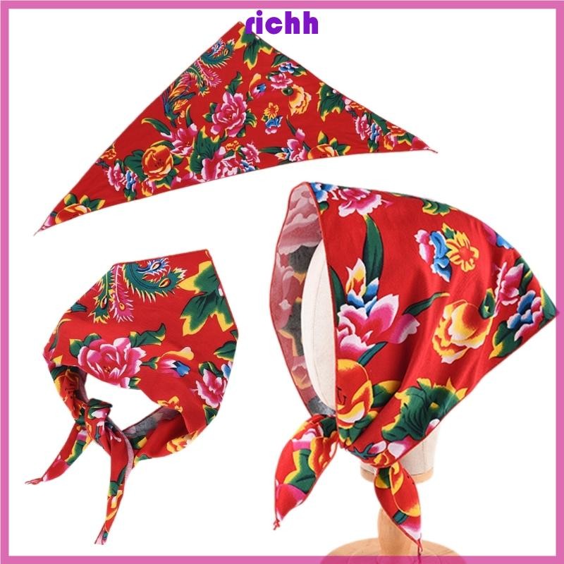 ⚝⚝Khăn quàng tóc mềm mại và bắt mắt Richh có in hoa Mũ lưỡi trai thời trang