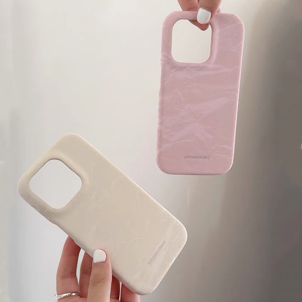 Ốp Điện Thoại Nửa Gói Nhung Da Handmade Cho iPhone 17ProMax 16Plus 15 14 13 12ProMax 11 Vỏ Cứng Acrylic