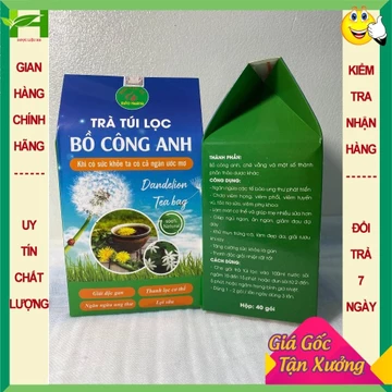 160 gói trà túi lọc bồ công anh, trà bồ công anh Bảo Khang, nhuận tràng, lợi tiểu, lợi sữa, tắc sữa