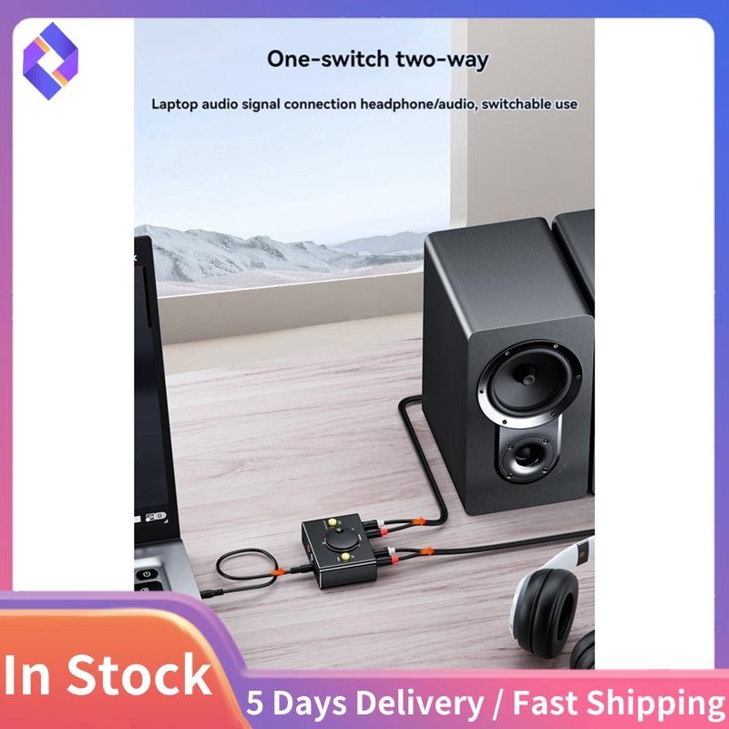 Bộ chuyển đổi âm thanh 3,5 mm sang 2RCA Bộ chuyển đổi giá thầu 1 trong 2 Out hoặc 2 trong 1 Out Bộ chuyển đổi bộ chia RCA sang 3,5 mm kép