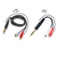 Cáp khuếch đại Y BTM 1 5m 20cm 6 35mm Nam đến 2xRCA Đầu nối mạ vàng Âm thanh-Cord