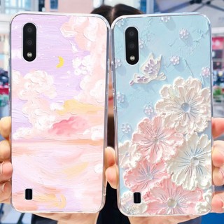 Dành Cho Samsung Galaxy A01 M01 Ốp Lưng Silicon Bướm Thời Trang Ốp lưng Cho Samsung A01 SM-A015F A 01 GalaxyA01 Vỏ