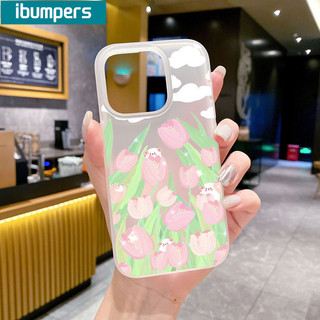 ibumpers Ốp Lưng iPhone Xinh đơn giản Hoa tulip in hình Ốp Điện Thoại TPU Trong Suốt Mềm nhám mờ Chống Sốc Chống Bẩn Cho Iphone 16 15 14 12 13 11 Pro Max IP 7 8 Plus X XS XR