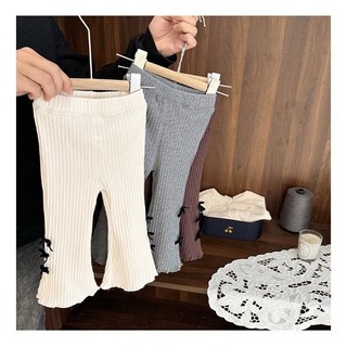 Q29-Quần loe dài gắn nơ cho bé gái size từ 9-34Kg