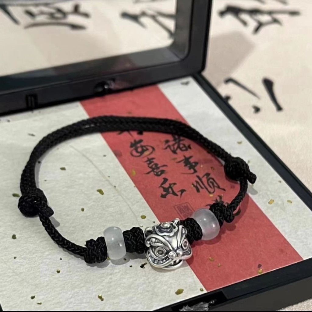 Vòng tay đánh thức sư tử cổ tay nam nữ giá trị cao cặp đôi trang sức tay đan may mắn phụ kiện có thể điều chỉnh dây đeo tay nữ FMZC