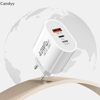 NDY USB C Sạc 40W Sạc 3 Cổng Loại C Sạc Điện Thoại Di Động PD Power Adapter Cho QC3.0 N