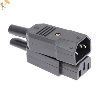 [Gou] Ổ cắm AC 3Pin Đầu nối cáp thẳng C13 C14 10A 250V Phích cắm nam nữ VN
