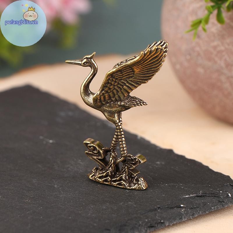 Pufangbliss 1 Đồng Cần Cẩu Tượng Nhỏ Để Bàn Đồ Trang Trí Trang Trí Phòng Khách VN