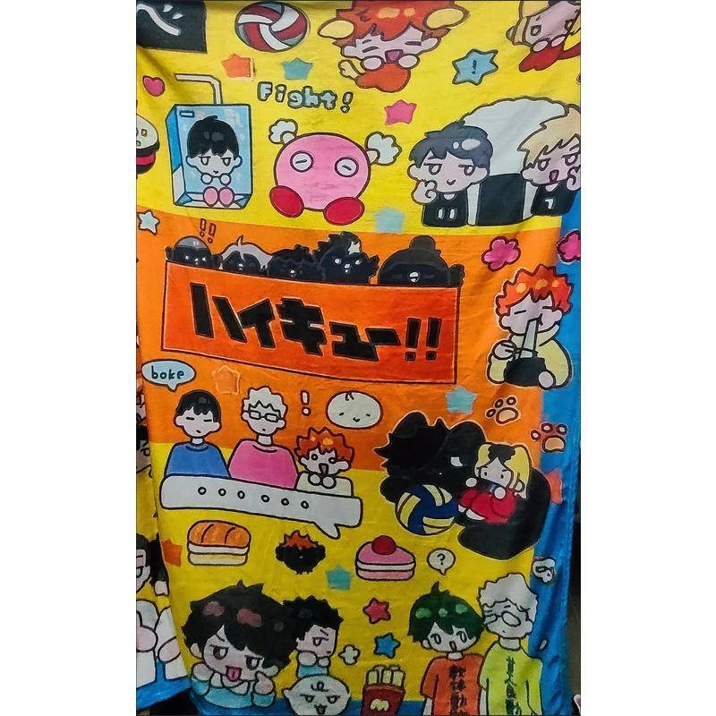 Haikyuu!! Chăn lông cừu san hô Anime – Chăn ngủ mềm để điều hòa, đi văng hoặc giường ngủ, ném nhẹ cho người hâm mộ Anime