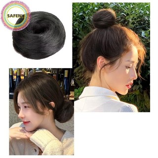Safenh Nữ Bé Gái Dây Buộc Tóc Bện Tạo Kiểu Lông Tơ Tóc Giả Vòng Vô Hình Liền Mạch Bun Tự Nhiên Tổng Hợp Tóc Tóc Tóc DIY Trang Trí VN