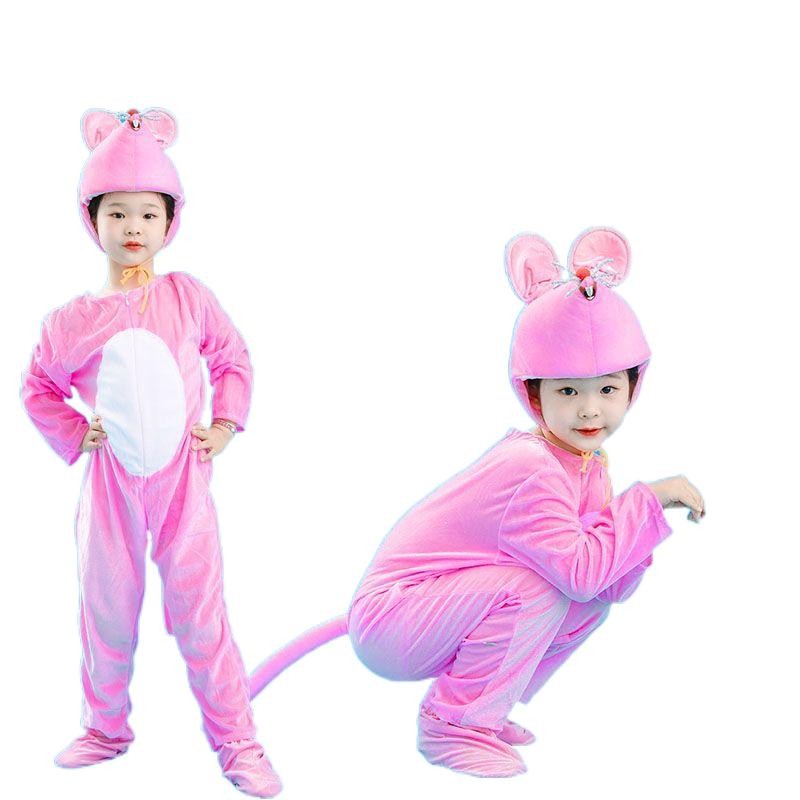 💕Chỗ💕 Quần Áo Trẻ Em Động Vật Múa Trang Phục Quần Áo Cho Bé Gái 3 Đến 14 Tuổi Chuột / Mèo / Ớt Trang Phục Mới Lạ Halloween Giáng Sinh