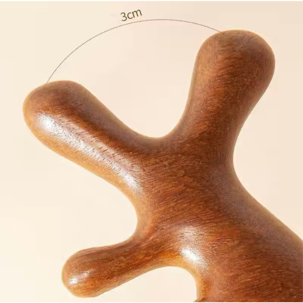 Cơ Thể Kinh Tuyến Massage Lược Bắt chước Gỗ Đàn Hương Năm Răng Rộng Lược Châm Cứu Trị Liệu Tuần Hoàn Máu Chống Tĩnh Điện Tóc Mịn