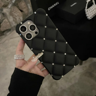 Ốp điện thoại kiểm tra kim cương giả sang trọng bằng kim cương giả cho iPhone16 Pro Max 15 14 13 12 11 Pro Max bảo vệ camera chống sốc Ốp lưng silicon mềm chống rơi