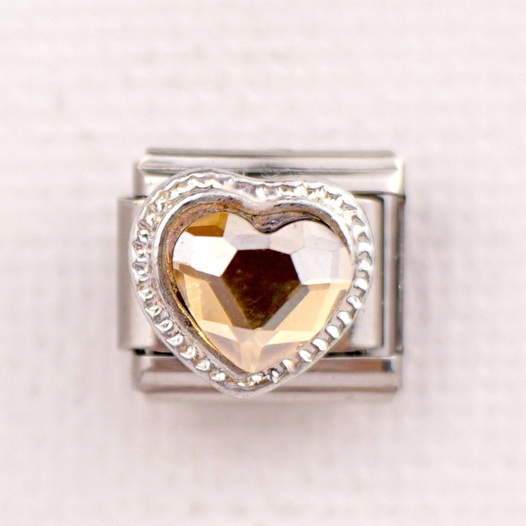 Phong Cách Ý Vòng Tay Vòng Cổ Mô Đun Lắp Ráp Cá Tính DIY Zircon Trái Tim Series Phụ Kiện Thép Không Gỉ Vòng Tay Trang Sức Phụ Kiện