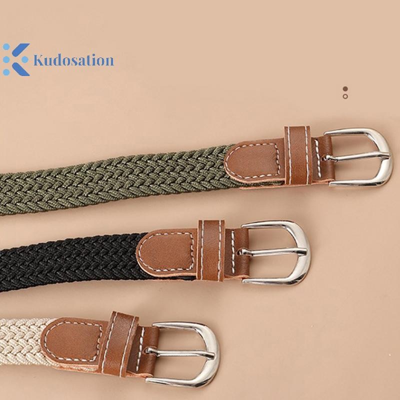 Kudosation Vải Dệt Thắt Lưng Da Không Đục Lỗ Quần Jean Nữ Phù Hợp Với Xu Hướng Thắt Lưng Co Giãn