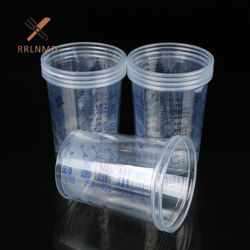 Rrlnmd 10 Chiếc 600ml Sơn Nhựa Trộn Cốc Trộn Sơn Trộn Hiệu Chuẩn Cốc MỚI