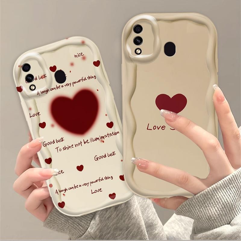Vỏ Silicon Hoạt Hình Cho Samsung A20 / Samsung A30 3D Art TPU Mềm Dễ Thương Kem Cặp Đôi Cô Gái Thư Tình Thẩm Mỹ Ốp Điện Thoại Chống Sốc