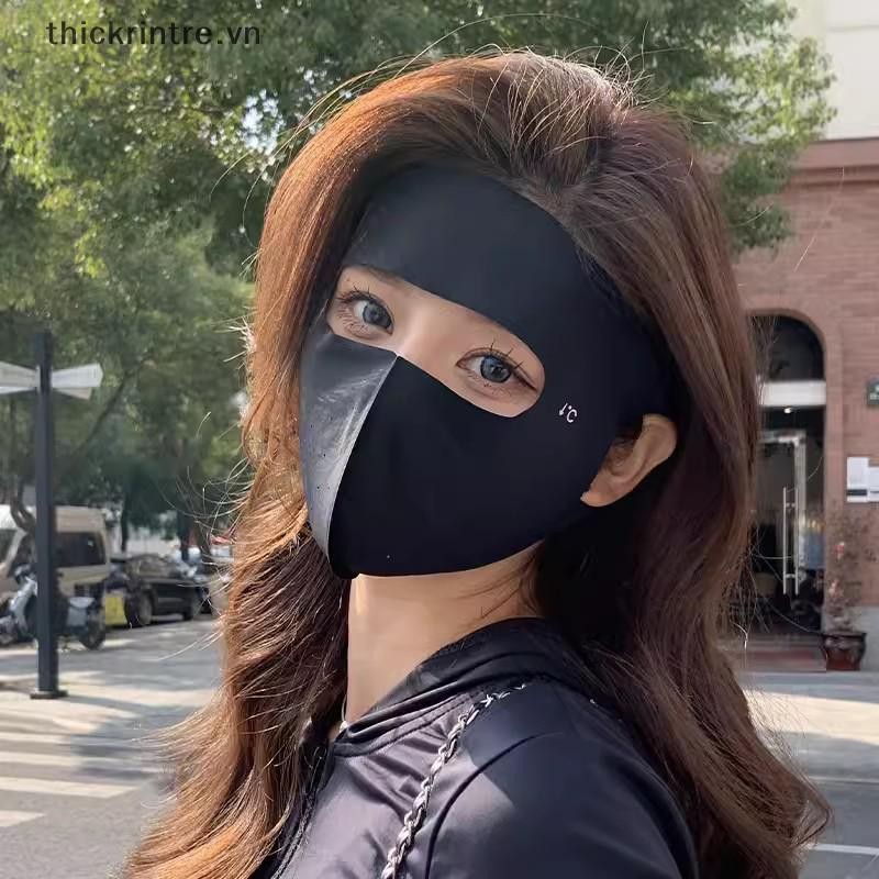 Thi 2 Chiếc Polyester Hình Chữ V UPF50 + Mặt nạ Chống Tia UV Thoáng Khí Không Dấu Vết Nhẹ Mặt Mỏng Chống Nắng VN