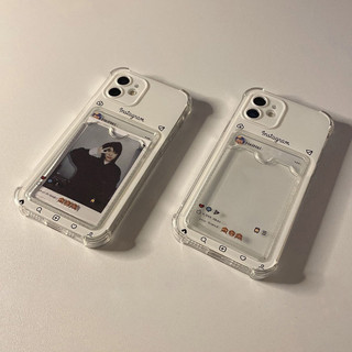 Ốp Lưng iPhone Heihei Silicon Dẻo Đựng Thẻ, Chống Sốc,Bảo Vệ Camera - iP 7/8/X/XS/11/12/13/14/15/16/17/Plus/Pro/Max/Air
