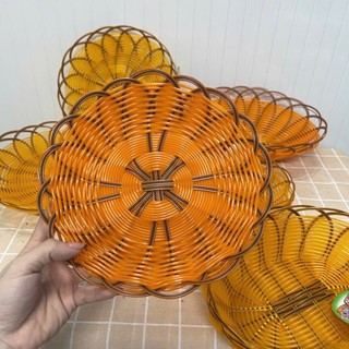 Rổ nhựa mây đựng rau củ quả và trái cây dạng oval, tròn nhiều kích thước cao cấp - Trường An VN