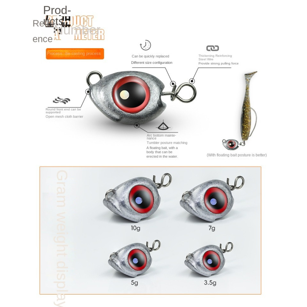 Đầu Jig Swimbait Mắt Lớn Phát Sáng, Cứng Mềm - Phù Hợp Cho Cá Nước Ngọt