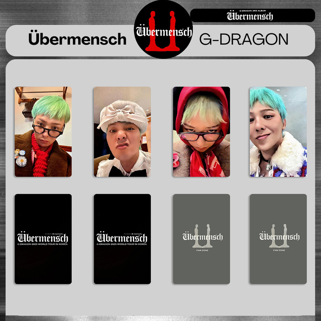 PS1 4 Cái / bộ G-DRAGON Ubermensch LOMO Card FAM ZONE Buổi Hòa Nhạc Bưu Thiếp Bộ Sưu Tập Ngôi Sao Ngoại Vi SP1