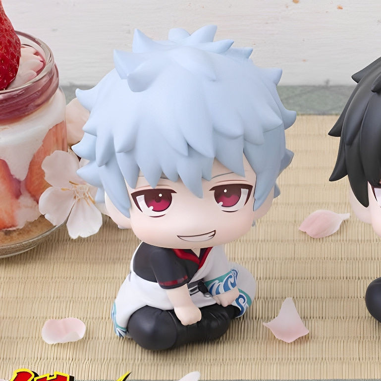 Gintama Tra Cứu Đồ Chơi 10cm Hijikata Toushirou Sakata Gintoki Nhân Vật Hành Động Ngồi Búp Bê Phiên Bản Q PVC Sưu Tập Tượng