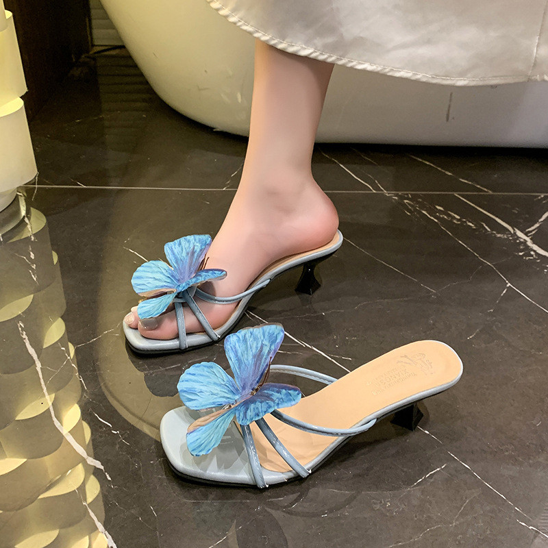 Khí Quyển Bướm Hoa Sandal Khóa Giày DIY Đi Biển Dép Phụ Kiện