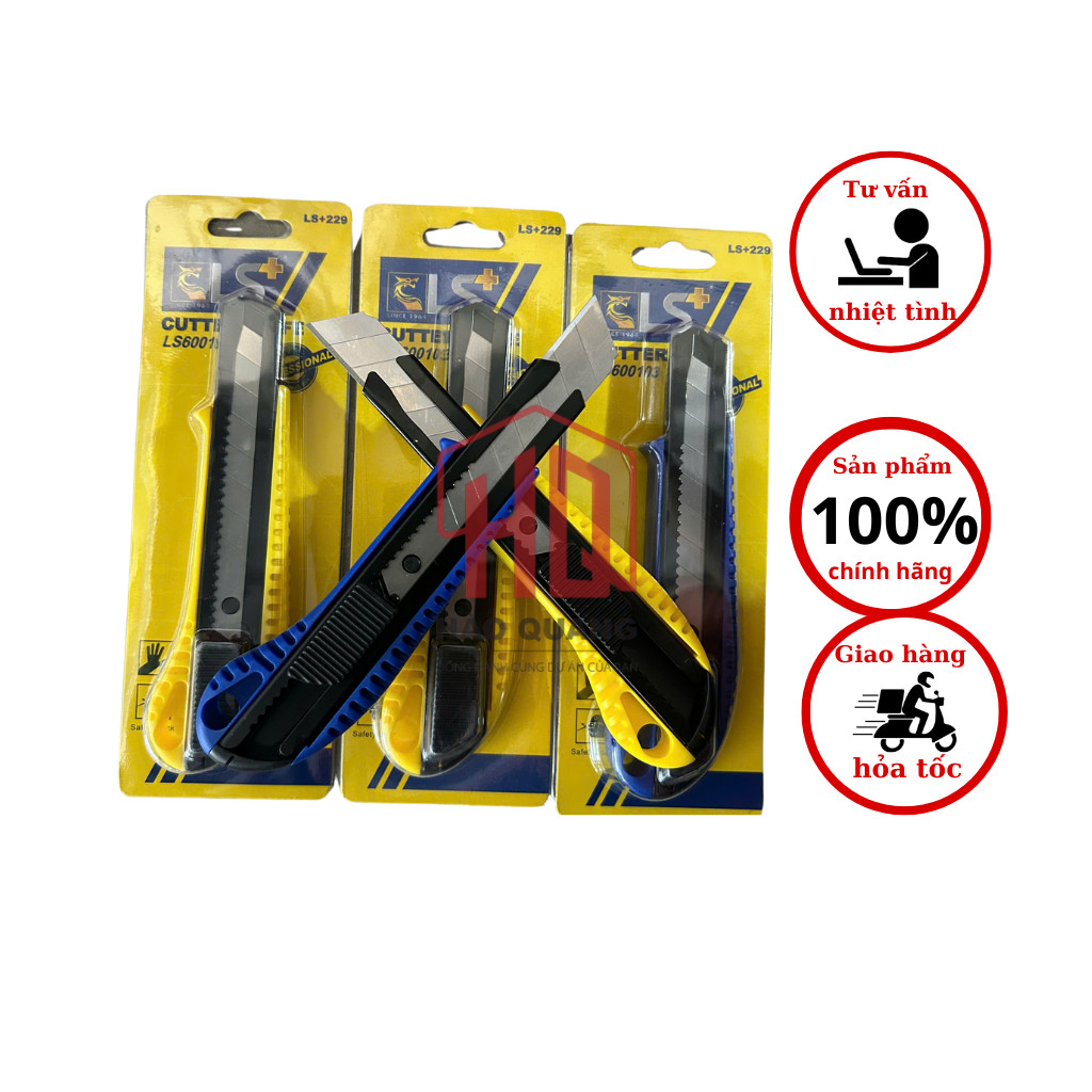Dao Rọc Giấy LS+229 – Lưỡi Sắc Cắt Ngọt, Chống Gỉ, Dễ Thay Lưỡi