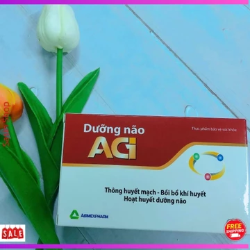 Hoạt huyết dưỡng não bổ não, chống chóng mặt, cải thiện suy giảm trí nhớ, tăng cường khí huyết AGI (Hộp 3 vỉ x10 viên)
