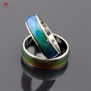 Nhẫn giữ nhiệt đổi màu sắc Vòng đổi màu 6mm được điều khiển nhiệt độ cho cặp đôi Trang sức tinh tế