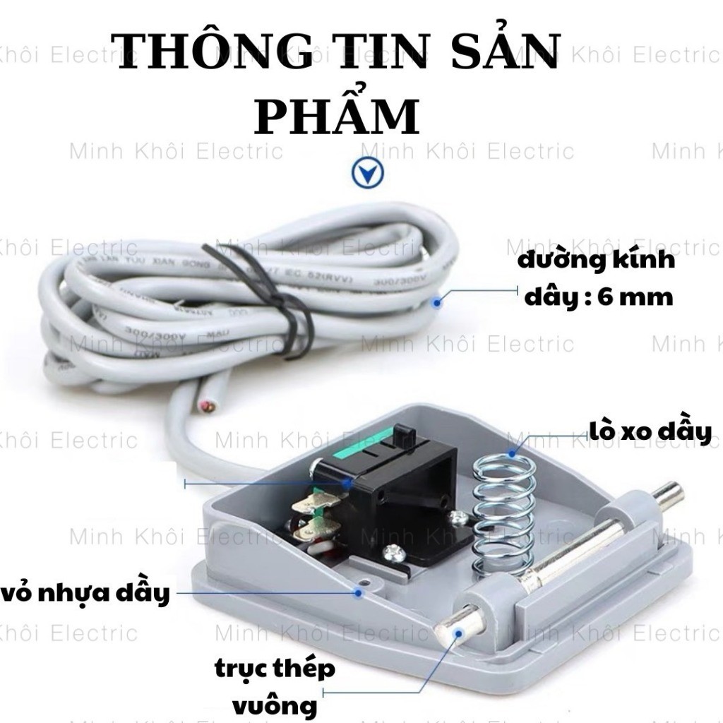 Công tắc bàn đạp chân TFS-201,công tắc chân TF,bàn đạp điện,cóc nhấn,bàn đạp máy khâu,công tắc đạp chân,công tắc bàn đạp