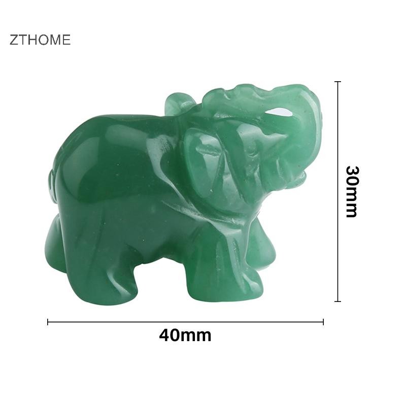 Zthome Tượng Voi Hình Pha Lê Tự Nhiên Thạch Anh Thạch Anh Hồng Thạch Anh jasper Động Vật Sto HOT