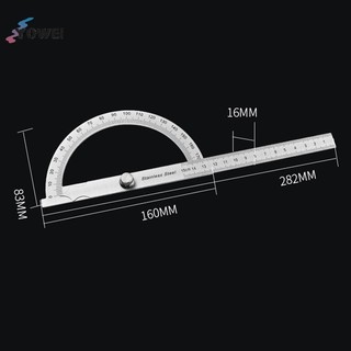 YOWEI 180 Độ Protractor Kim Loại Góc Finder Goniometer Thước Góc Dụng Cụ Chế Biến Gỗ VN