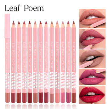 12 Màu Chống Thấm Nước Môi Lót Bút Chì Lâu Dài Tự Nhiên Lipliner Bút Đỏ Đường Viền Tint Gợi Cảm Đỏ Đậm Hồng Mờ Son Môi Bút Chì