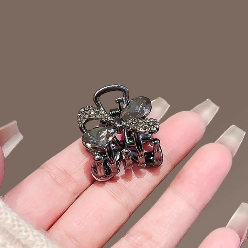 Kẹp Tóc Nơ Kim Cương Giả Mauropoli - Phong Cách Hàn Quốc, Sang Trọng và Sáng Bóng