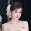 Mũ Đội Đầu Cô Dâu FUJIZOU, Mũ Cô Dâu Hoa Trắng Thanh Lịch, Đám Cưới Mới Hydrangea Phong Cách Pháp Trang Sức Tóc Phụ Kiện Chụp Ảnh