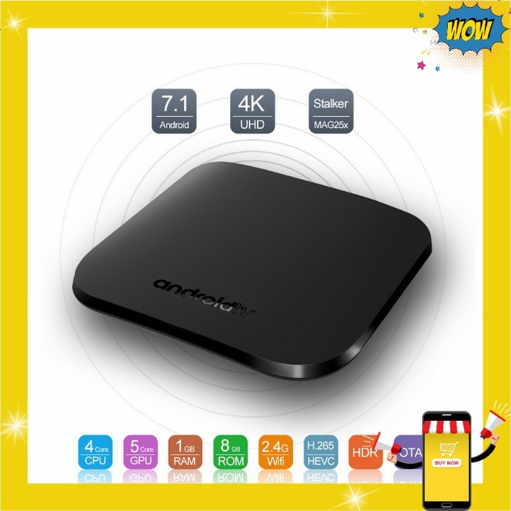 [HCM] - Android TV BOX 4K Quad Core 64bit | Ram 1G | Rom 8Gb | Android ...