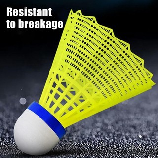 Cầu lông cầu lông bằng nhựa Ssvn 1 Cầu lông Nylon dành cho học sinh màu vàng trắng.