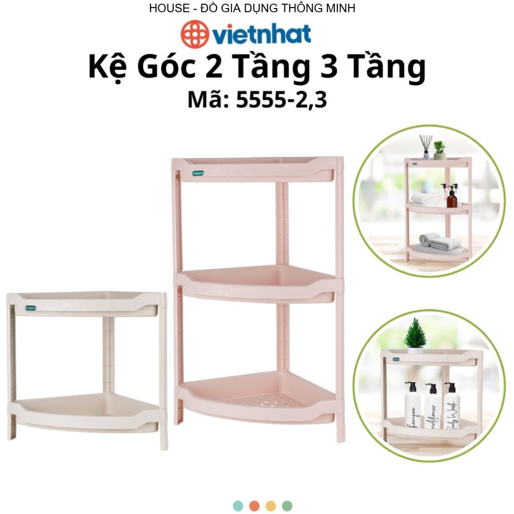 Kệ Góc Đựng Đồ Nhà Tắm Nhà Bếp Cao Cấp 2 tầng 3 tầng Hokori Chính Hãng Việt Nhật (5555)