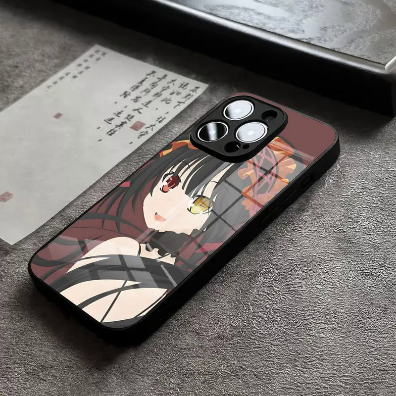 BK-1 Date a live Tokisaki Kurumi Anime Ốp Lưng Điện Thoại iPhone 17,15 Pro Max 14 Plus 12 Mini 11 13 X XR XS 8 7 Plus SE Kính Cường Lực Mặt Sau