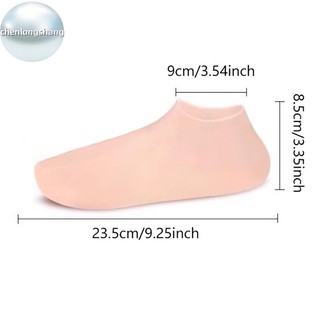 Chenlongshang 2 Chiếc Tất Chăm Sóc Bàn Chân Silicon Chống Nứt Gel Dưỡng Ẩm Tất Nứt Da Chết Loại Bỏ Bảo Vệ Giảm Đau Dụng Cụ Làm Móng Chân EN